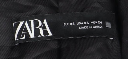 Zara Women's Black Long Blazer, Size 12, Notch Lapel