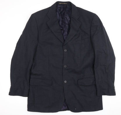 Mens UK Size 40 Marks and Spencer Regular Blue Suit Jacket