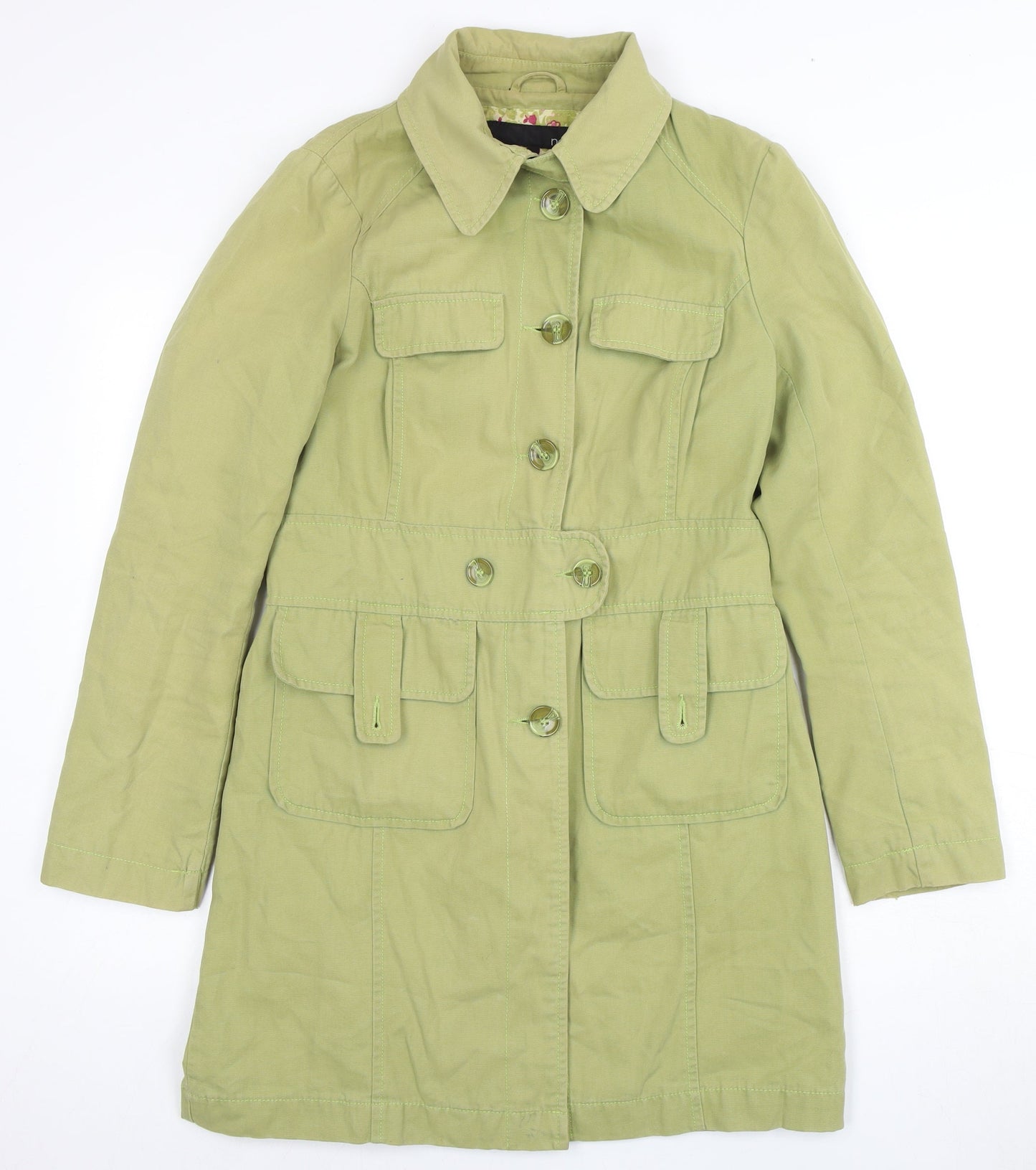 Womens UK Size 12 NEXT Green Overcoat