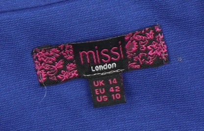 Missi London Women's Blue Blazer Size 14
