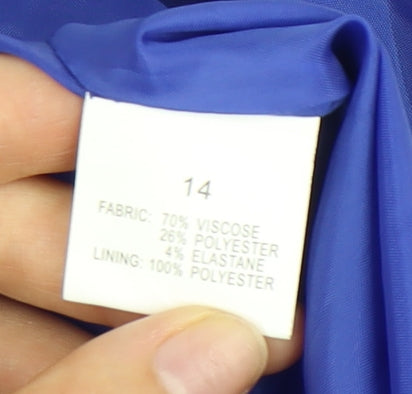 Missi London Women's Blue Blazer Size 14