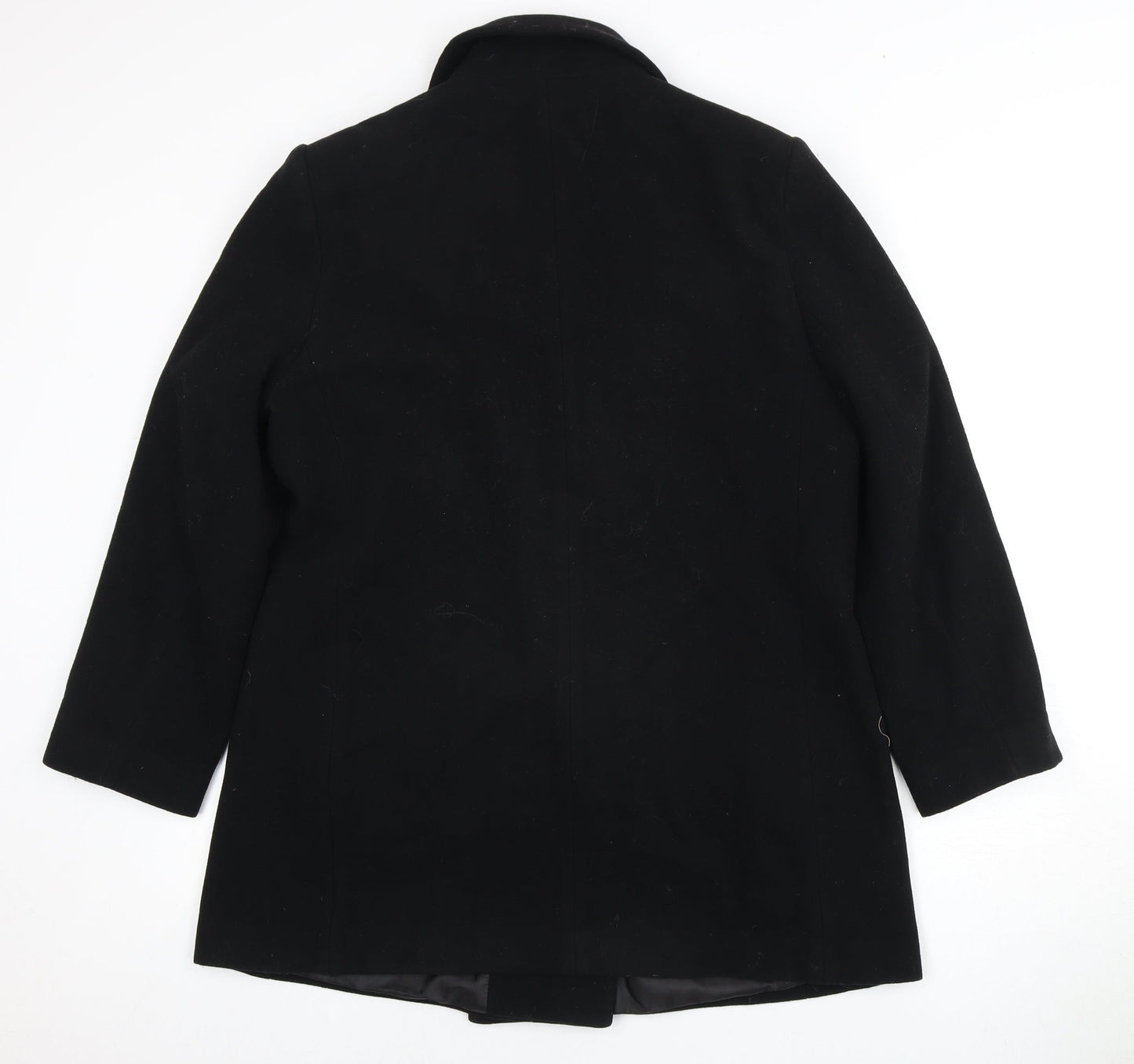 BHS Women's Black Double-Breasted Wool Trouser Suit, Size 14