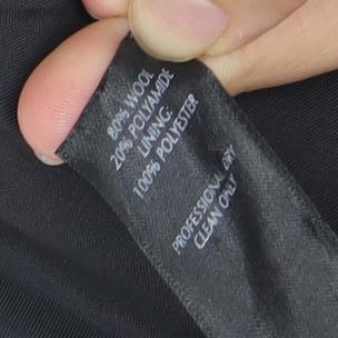 BHS Women's Black Double-Breasted Wool Trouser Suit, Size 14