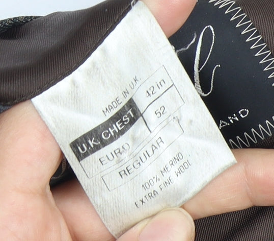 Mens UK Size 42 The Label Regular Brown Suit Jacket
