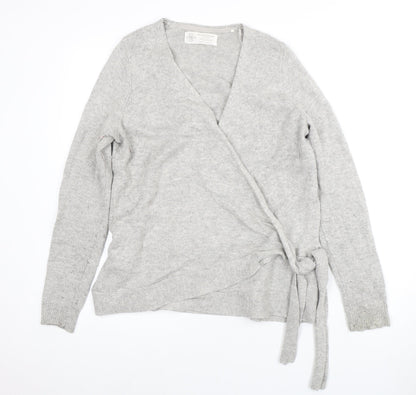 South Coast Women's Grey Wrap Jumper UK 14