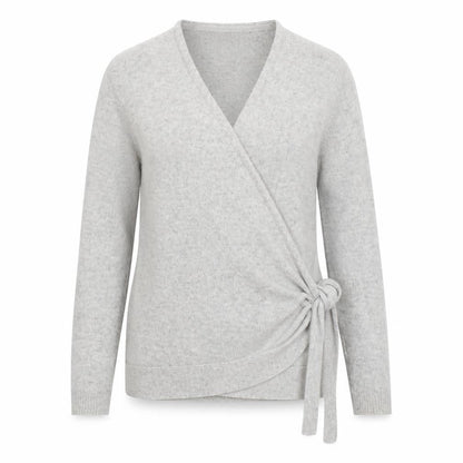 South Coast Women's Grey Wrap Jumper UK 14