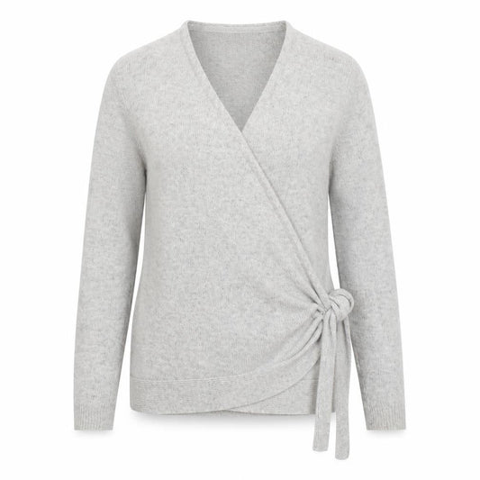 South Coast Women's Grey Wrap Jumper UK 14