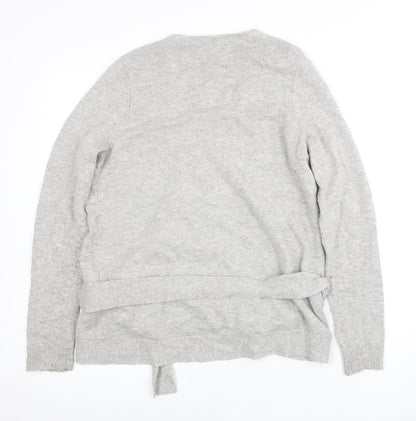 South Coast Women's Grey Wrap Jumper UK 14