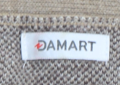 Damart Women's Brown Animal Print V-Neck Cardigan XL