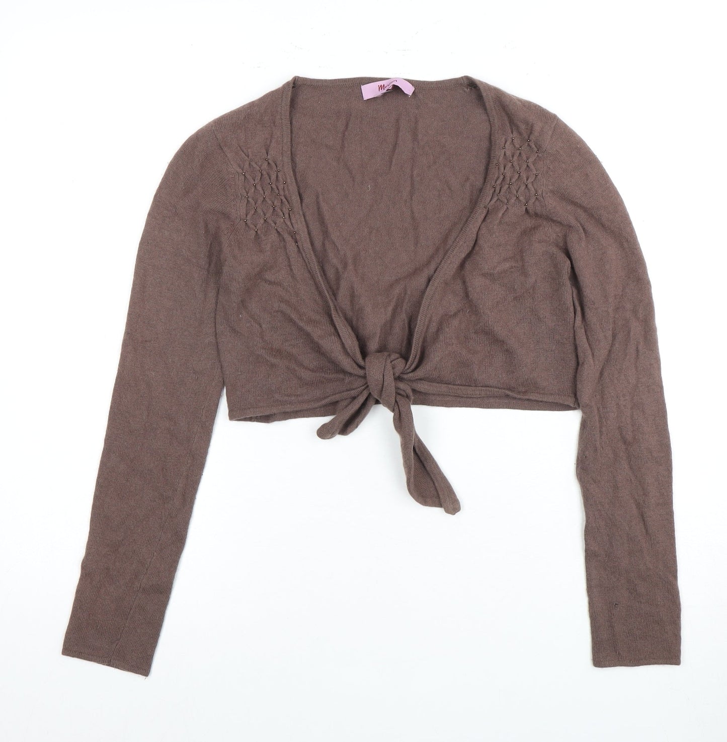 Womens UK Size 8 Monsoon Brown Shrug Jumper
