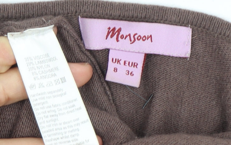 Womens UK Size 8 Monsoon Brown Shrug Jumper
