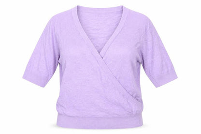 Womens UK Size S Marks and Spencer Purple Wrap Blouse