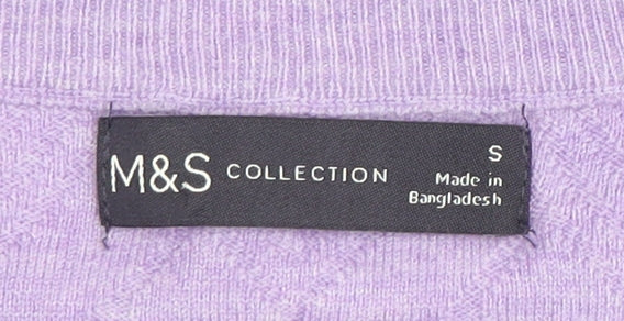 Womens UK Size S Marks and Spencer Purple Wrap Blouse