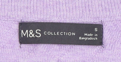 Womens UK Size S Marks and Spencer Purple Wrap Blouse