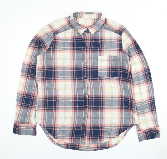 Womens UK Size L Hollister Multicoloured Basic Button-Up