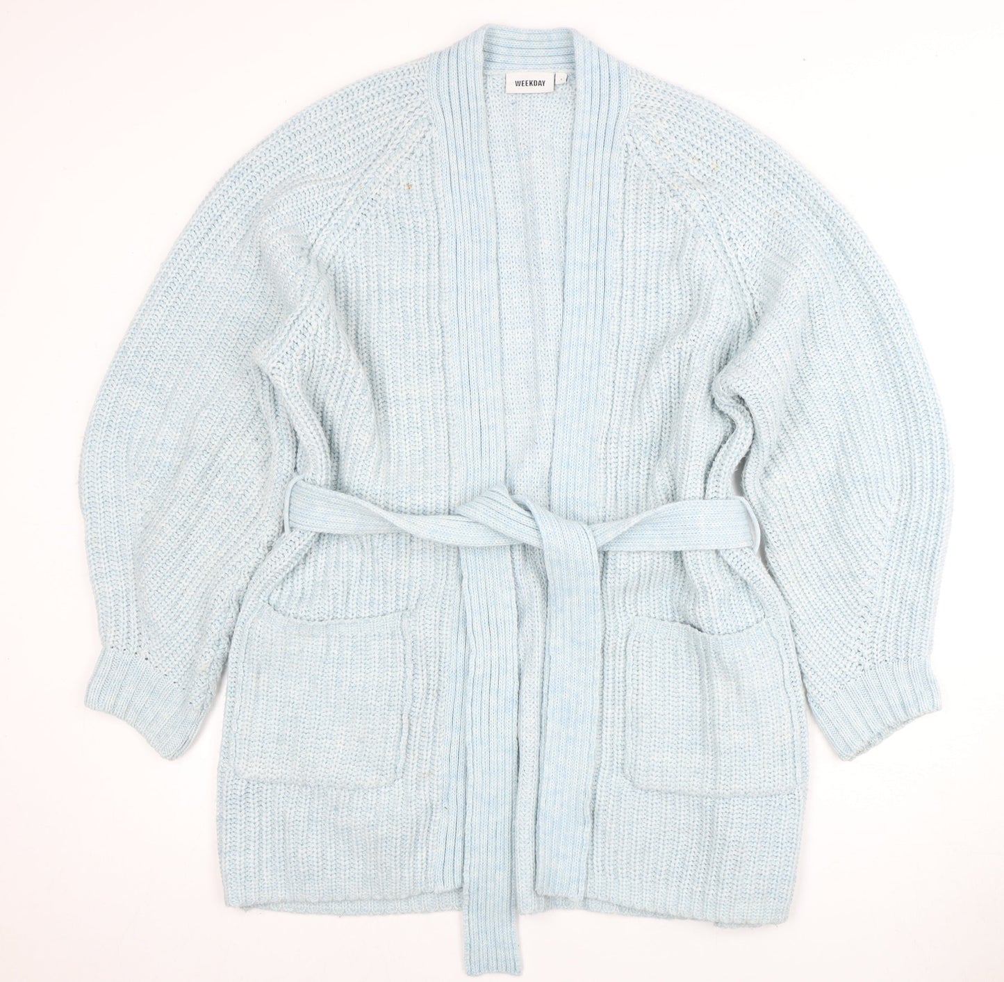 Womens UK Size S Weekday Blue Cardigan Jumper