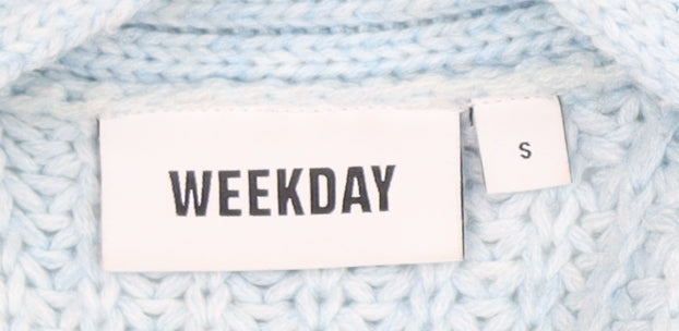 Womens UK Size S Weekday Blue Cardigan Jumper