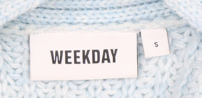 Womens UK Size S Weekday Blue Cardigan Jumper