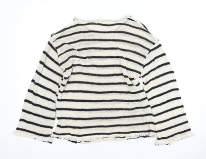 Womens UK Size M Pull & Bear Black Pullover Jumper