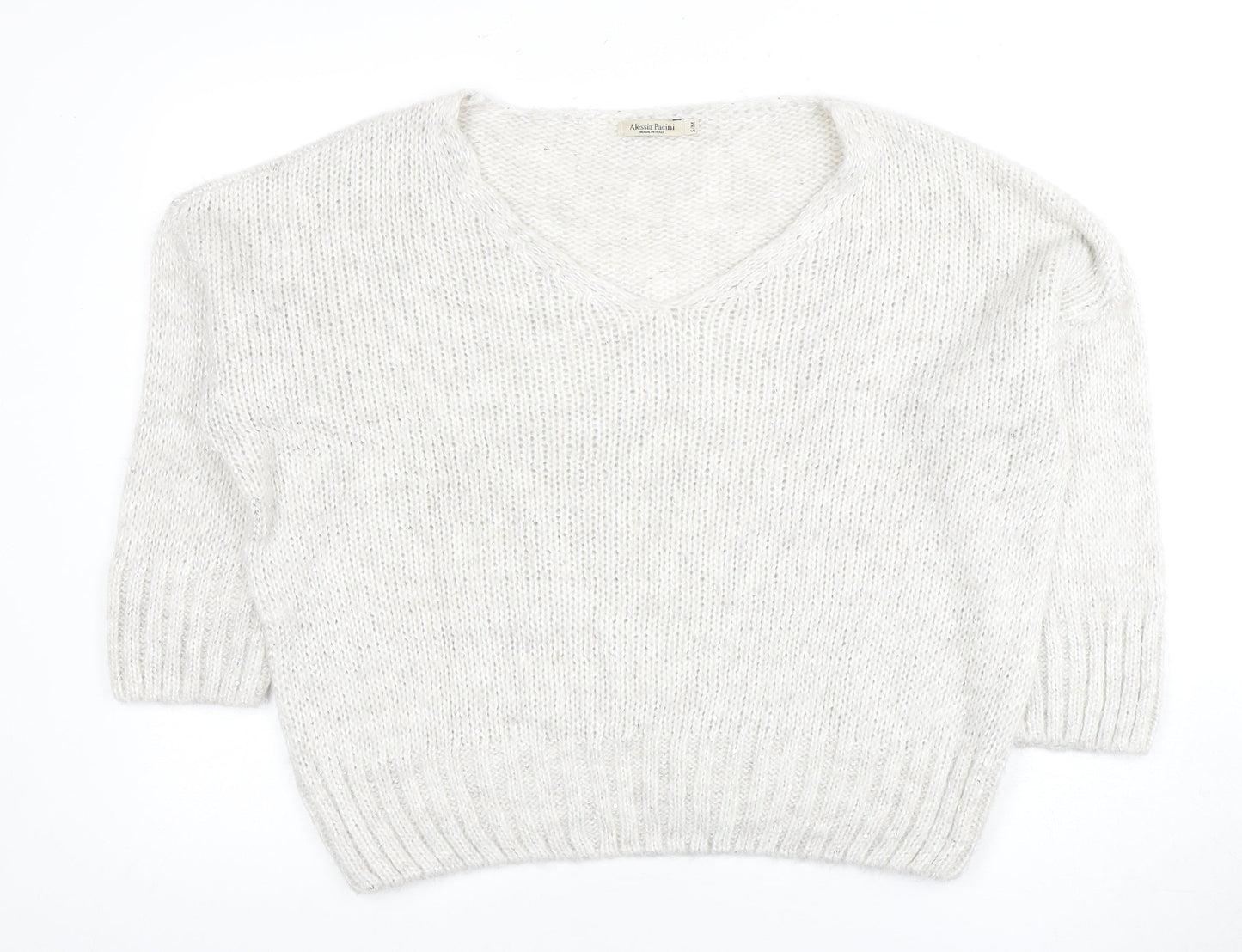 Alessia Pacini Women's Ivory Knit Pullover Jumper S