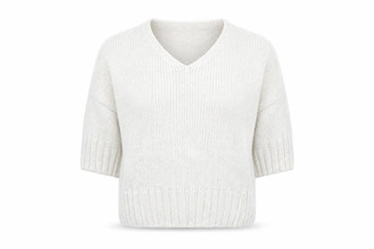 Alessia Pacini Women's Ivory Knit Pullover Jumper S