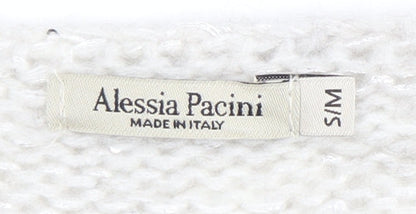 Alessia Pacini Women's Ivory Knit Pullover Jumper S