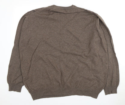 Marks and Spencer Men's Brown XXL Check Jumper