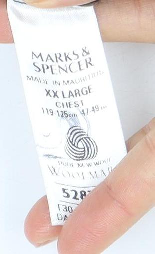 Marks and Spencer Men's Brown XXL Check Jumper