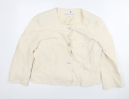 Phase Eight Women's Ivory Silk Linen Suit Jacket