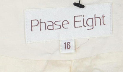 Phase Eight Women's Ivory Silk Linen Suit Jacket