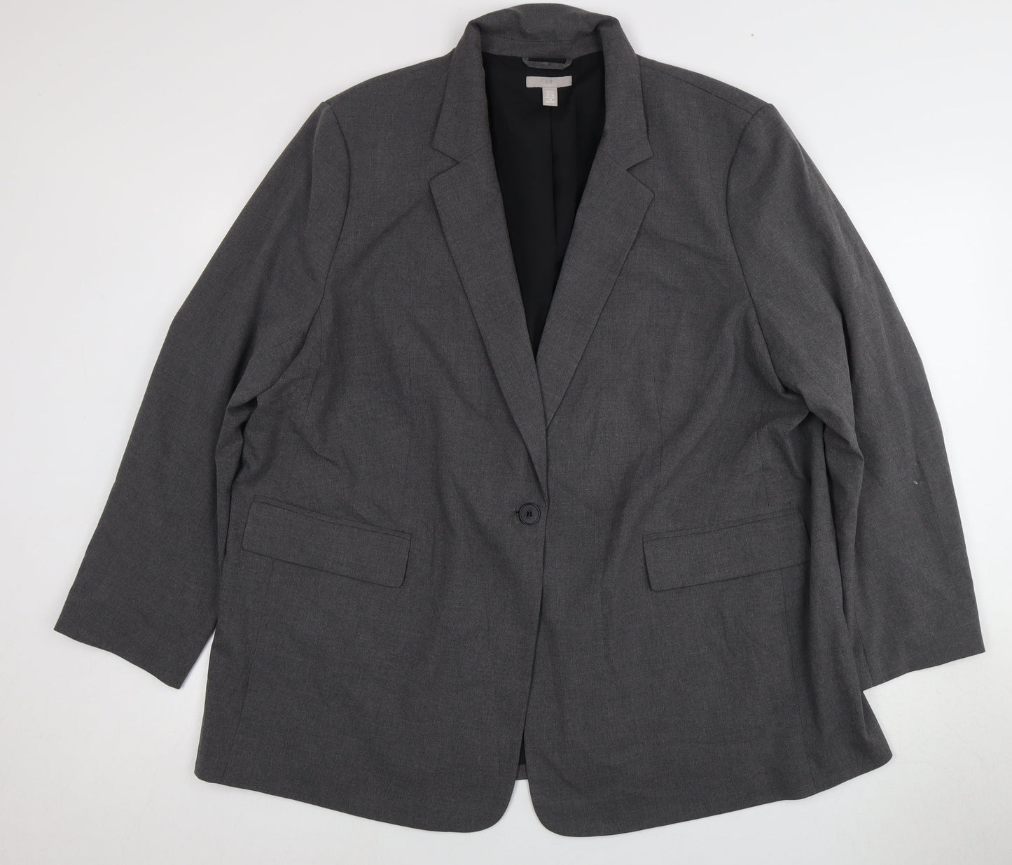H&M Women’s Grey Blazer - Size 18, Classic Fit