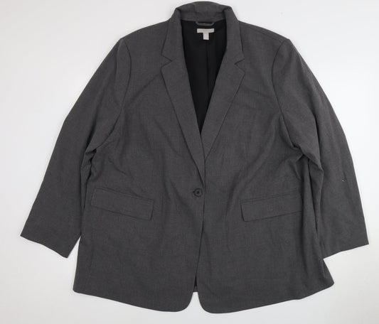 H&M Women’s Grey Blazer - Size 18, Classic Fit