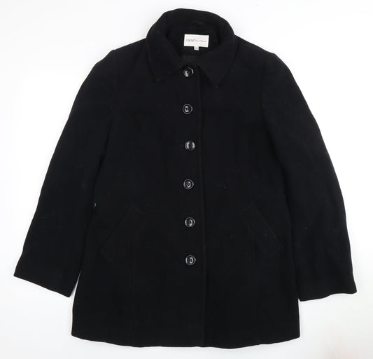 EWM Women's Black Wool Overcoat, Size 12, Classic