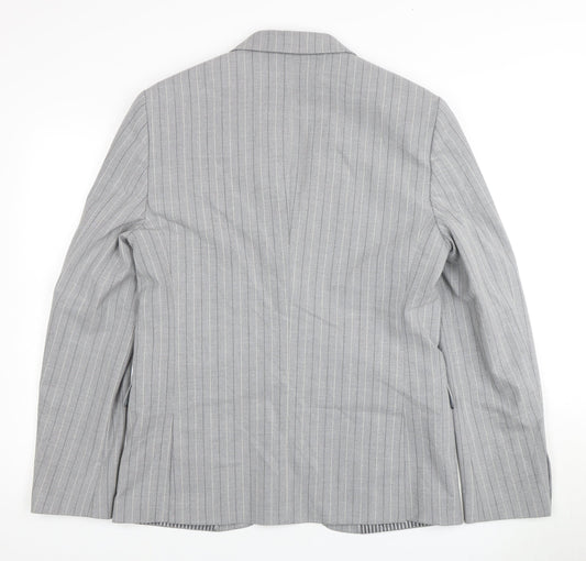 Mens UK Size 40 River Island Regular Grey Suit Jacket