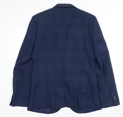 Mens UK Size 40 Moss London Regular Blue Suit Jacket
