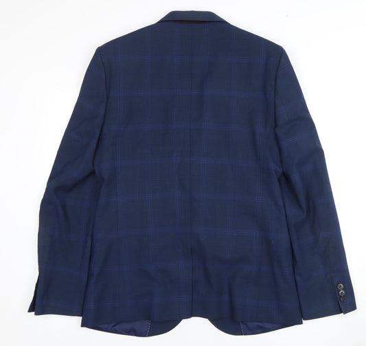 Mens UK Size 40 Moss London Regular Blue Suit Jacket