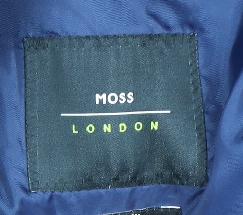 Mens UK Size 40 Moss London Regular Blue Suit Jacket