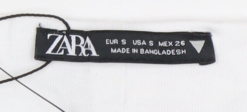 Womens UK Size 10 Zara White Camisole Blouse