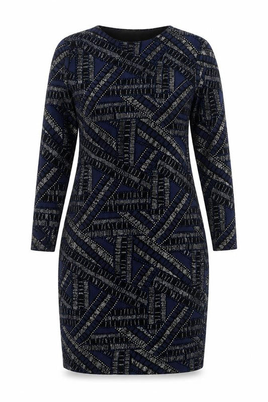 DOLLS Paris Women's Black Blue Bodycon Dress Size 10