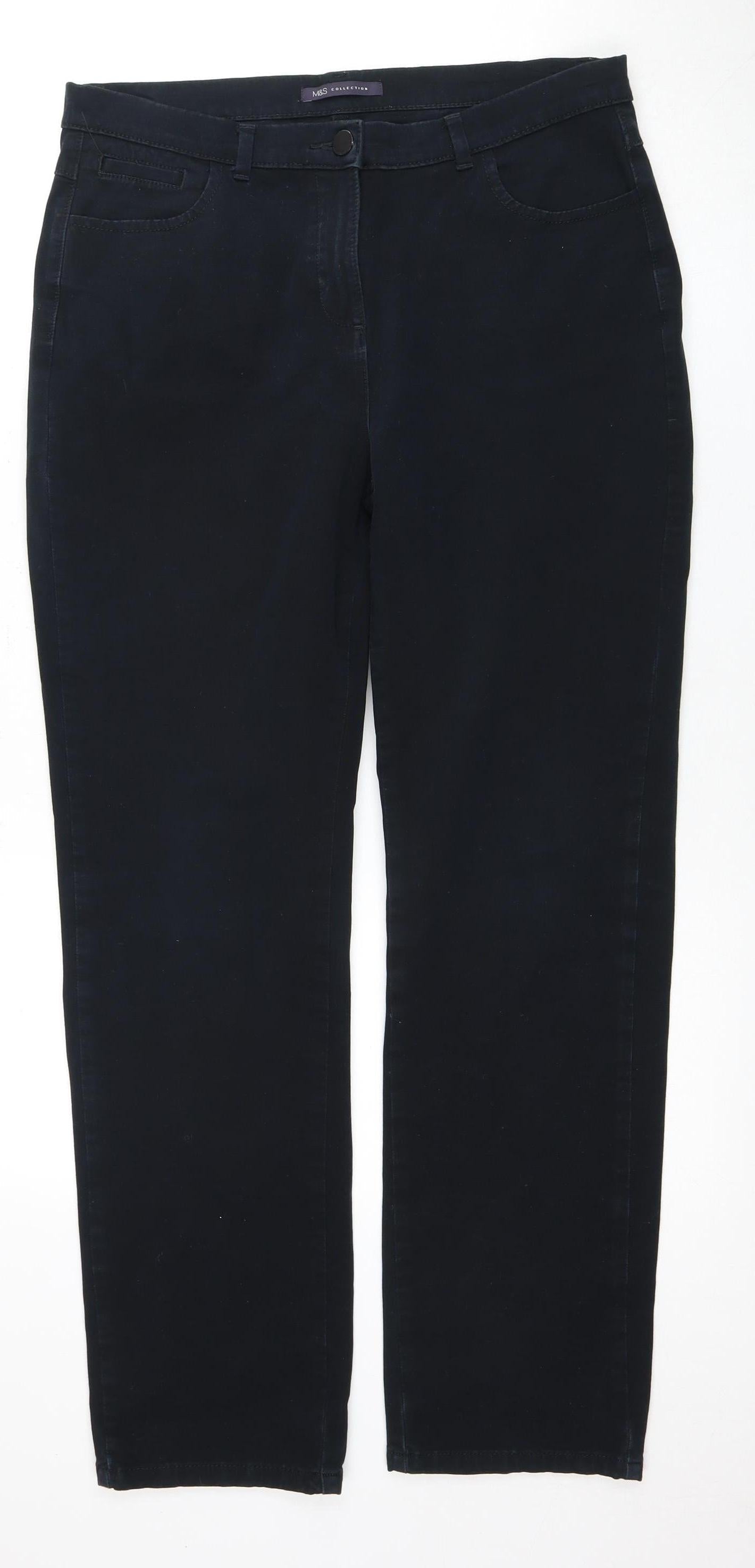 Womens UK Size 14 Marks and Spencer Regular Fit  Black Jeans