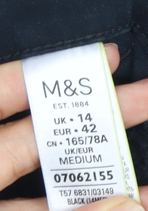 Womens UK Size 14 Marks and Spencer Regular Fit  Black Jeans