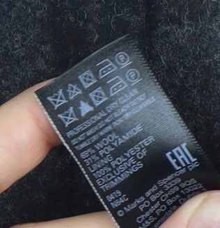 Marks and Spencer Women’s Black Double-Breasted Blazer, Size 8