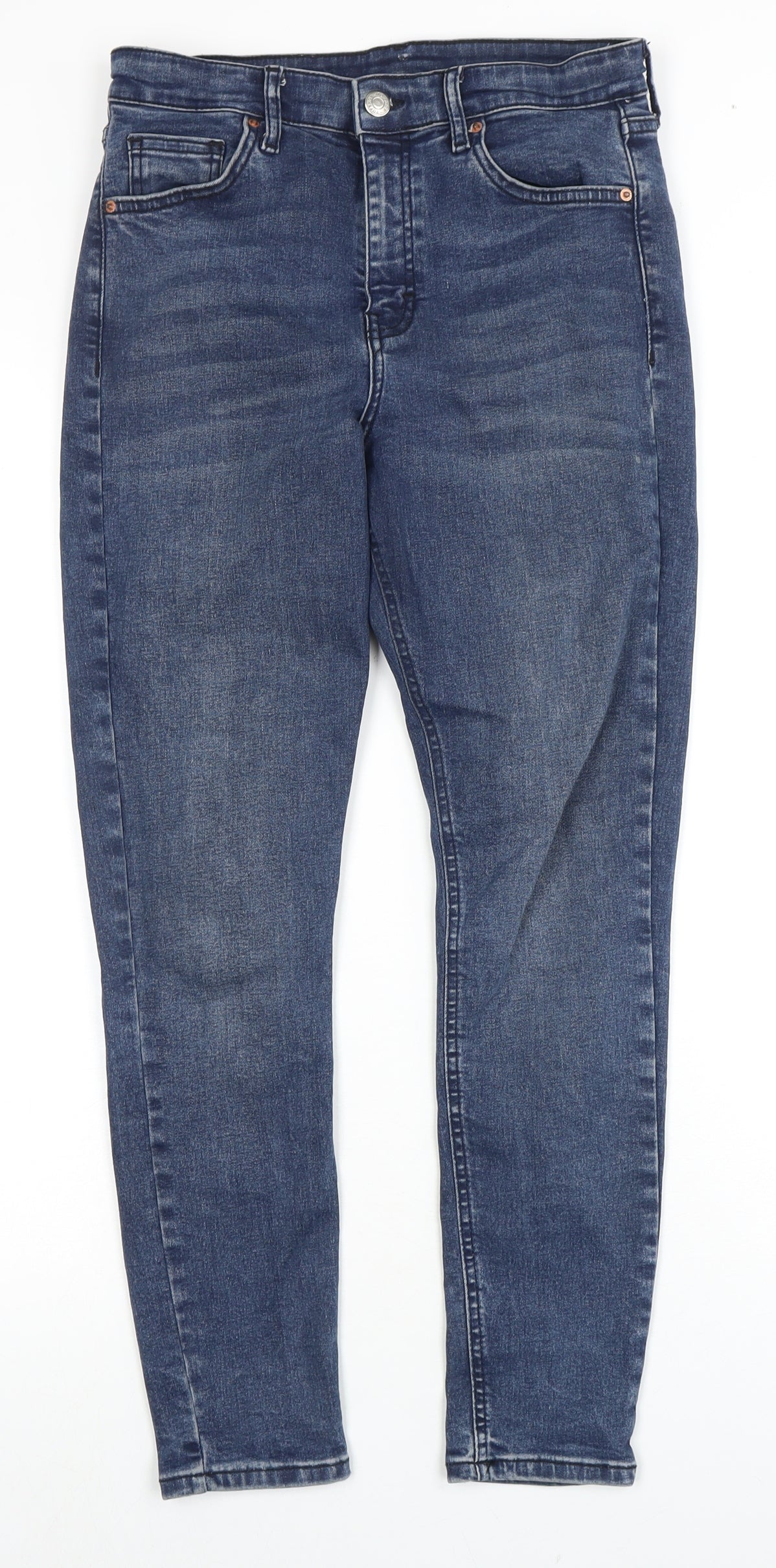Topshop Women's Blue Skinny Jeans Size 10