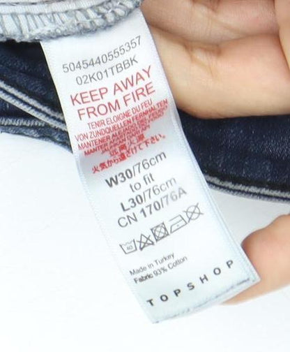 Topshop Women's Blue Skinny Jeans Size 10