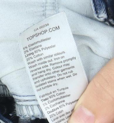 Topshop Women's Blue Skinny Jeans Size 10