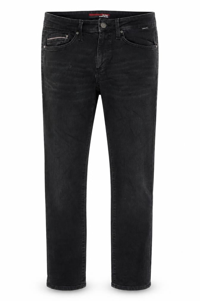Mens UK Size 30/30 Mavi Regular Fit Straight Black Jeans
