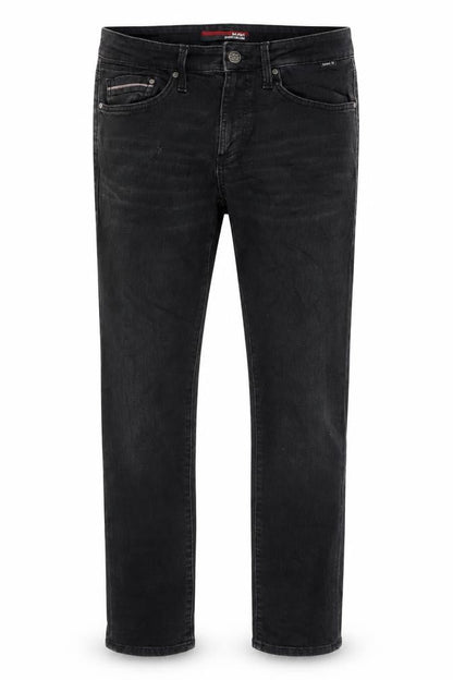 Mens UK Size 30/30 Mavi Regular Fit Straight Black Jeans