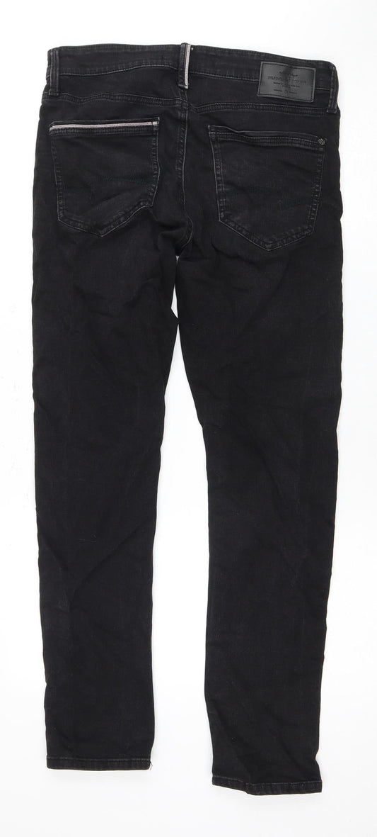 Mavi Men's Black Straight Jeans, 30/30, Comfort Fit