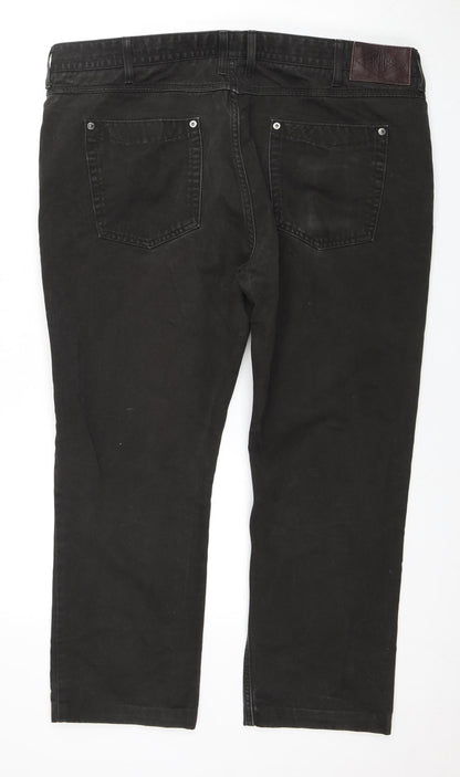 Marks and Spencer Men’s Black Cotton Trousers 40in
