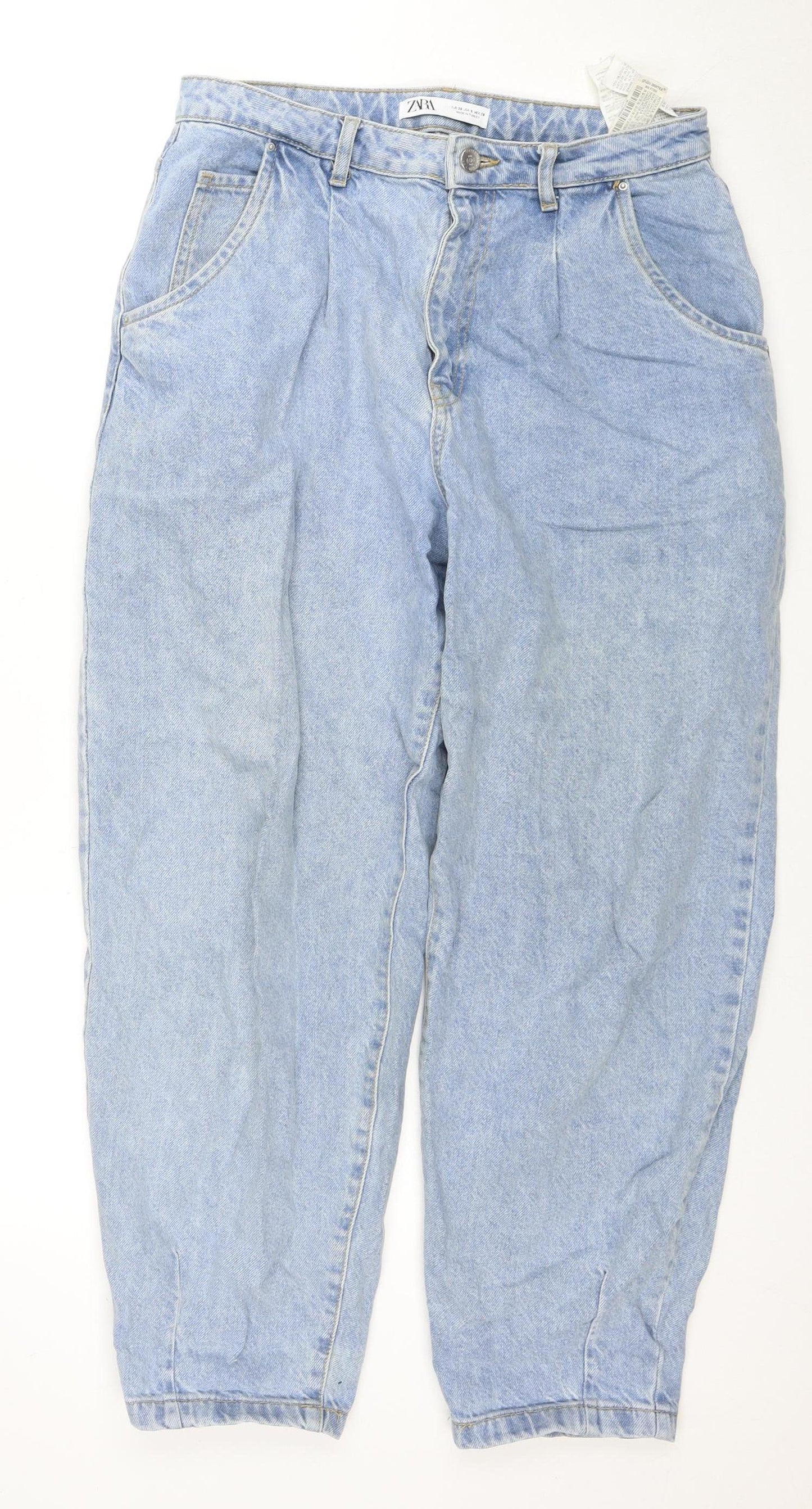 Zara Women's Blue Boyfriend Jeans Size 2